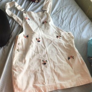 White overall dress